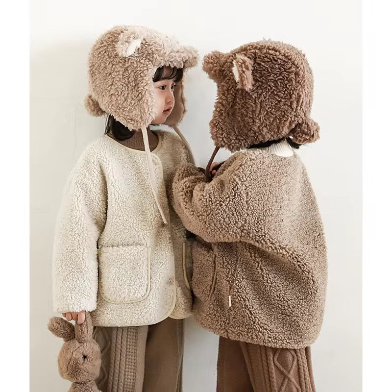 Soft Teddy Pile Jacket, Soft Brown